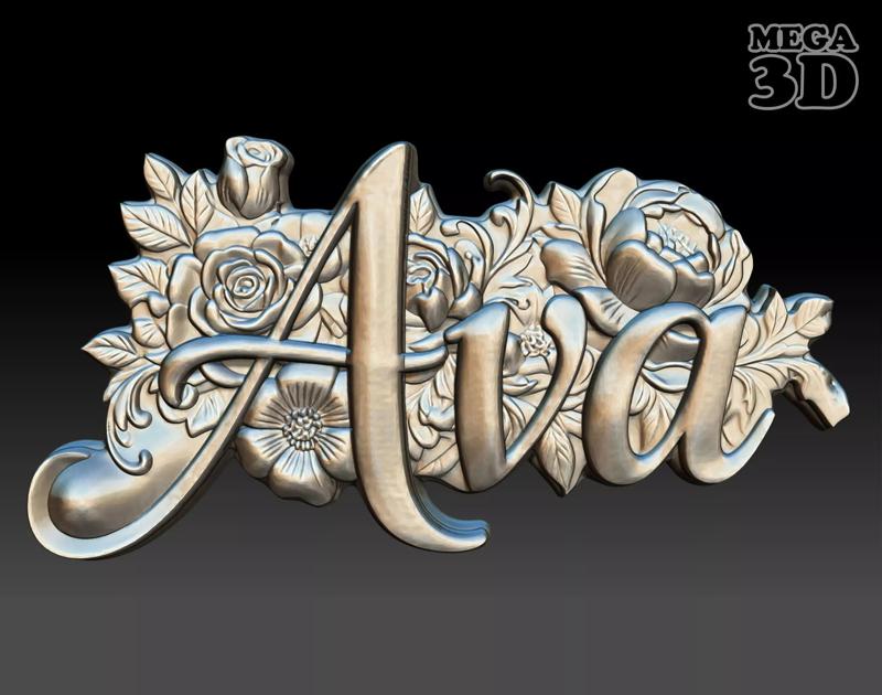 Ava Floral Name Pendant - 250707