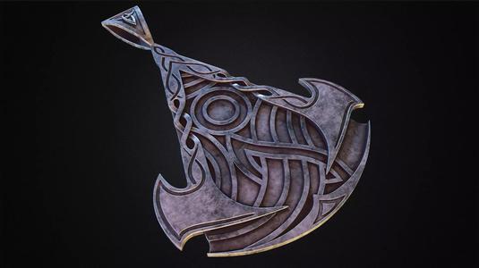 Assassins Creed Valhalla symbol Pendant - Necklace 3d model
