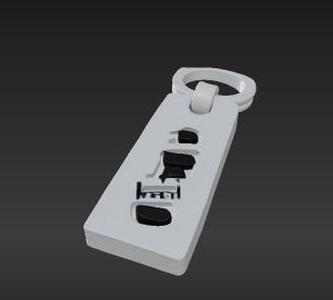 Custom Text Keychain – Easy 3D Print STL File