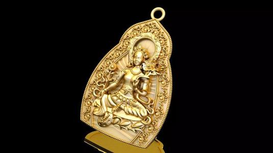 Buddha gold pendant