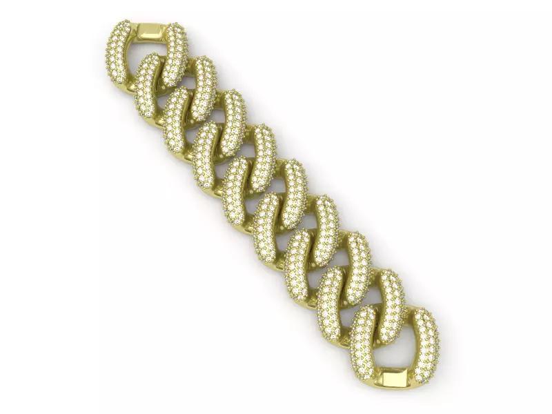 Chain bracelet nailed diamong