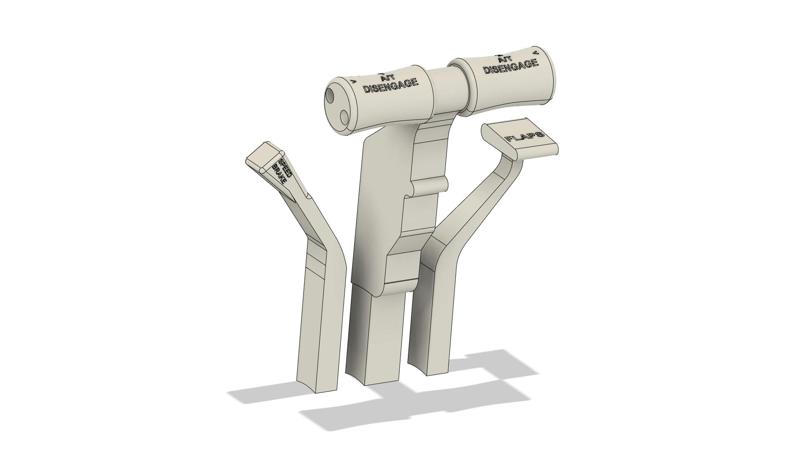 Simple Throttle levers Boeing inspired for Saitek Pro Flight Throttle