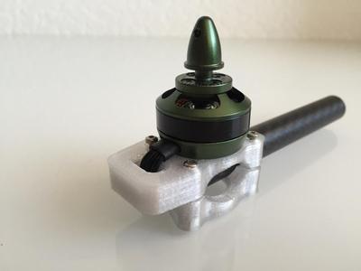 Brushless Motor Tube Mount (12mm tubes, 22xx & 18xx type outrunners)