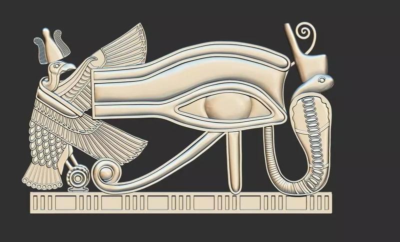 Necklace Eye of Ra  with Pectoral Wedjat 3d printable model cnc