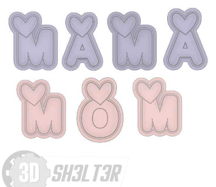 MOM COOKIE CUTTER, MOTHER'S DAY, MAMÁ