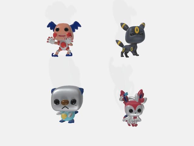 4 POP moustillon mr mime noctali nymphali