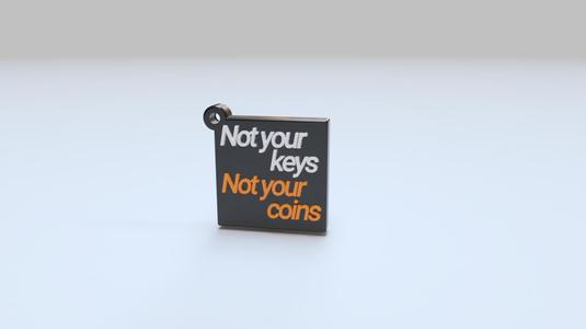 Bitcoin Keychain - Block "Not your Keys Not your Coins"
