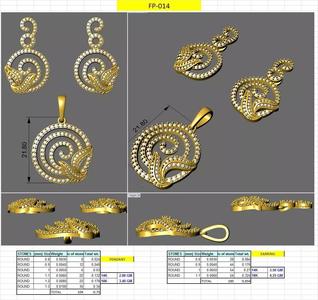 Cute simple earring pendent set