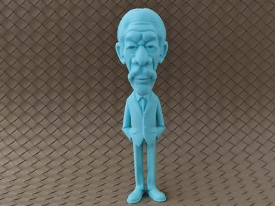 Morgan Freeman Caricature Figurine