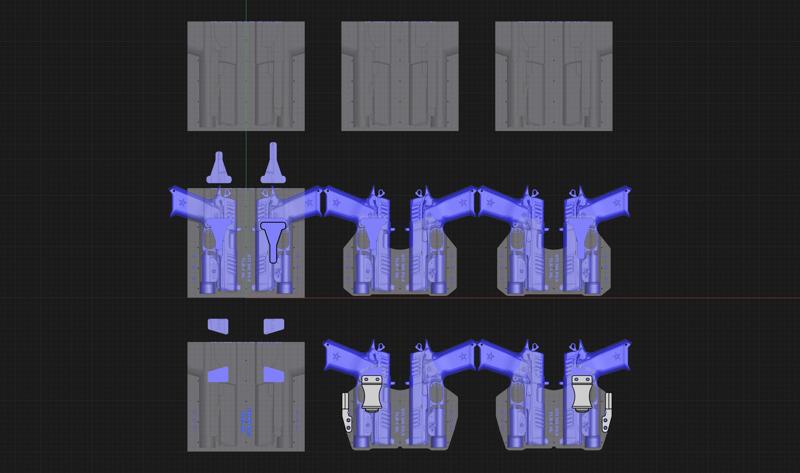 STACCATO HD P4.5 with TLR-1 - STI HD - SPLIT VACUUM HOLSTER MOLD