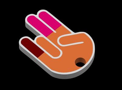 shocker hand keychain (multi color)