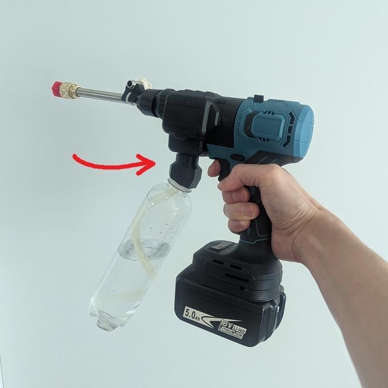 Pressure Washer Water Bottle Adapter for Cordless Wireless Car Sprayer