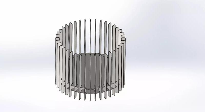 Cage Fire pit Design Dxf for laser cutting and Step format 3d