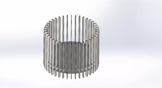 Cage Fire pit Design Dxf for laser cutting and Step format 3d