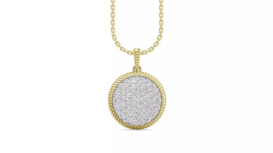 Shimmering Circle Diamond Pendant
