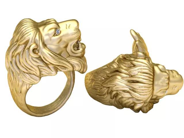 LION FACES RING