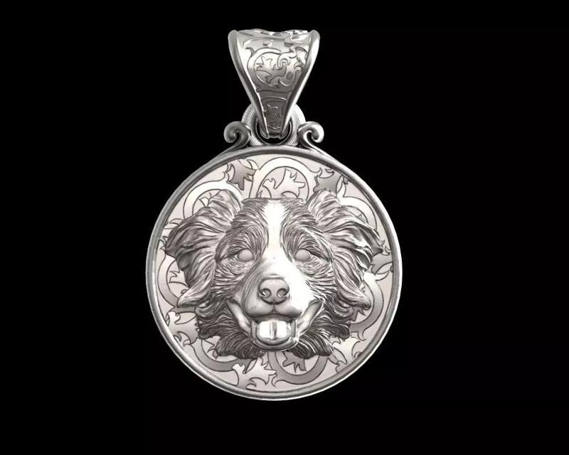 Dog Australian shepherd pendant