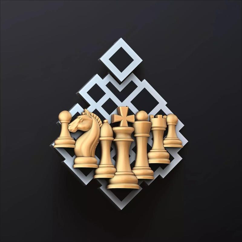 Jewelry Chess Pendant With Enamel