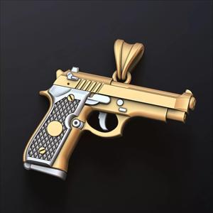 Jewelry Gun pendant