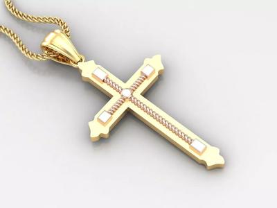 Jesus Christ Cross Pendant Print 4CP067