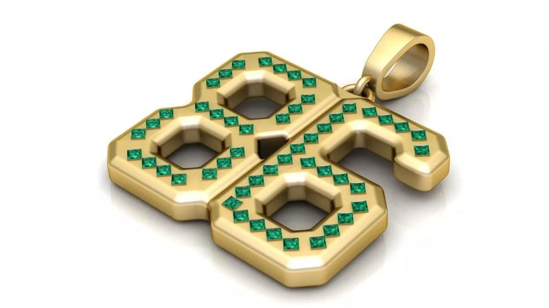 Gold 86 pendant