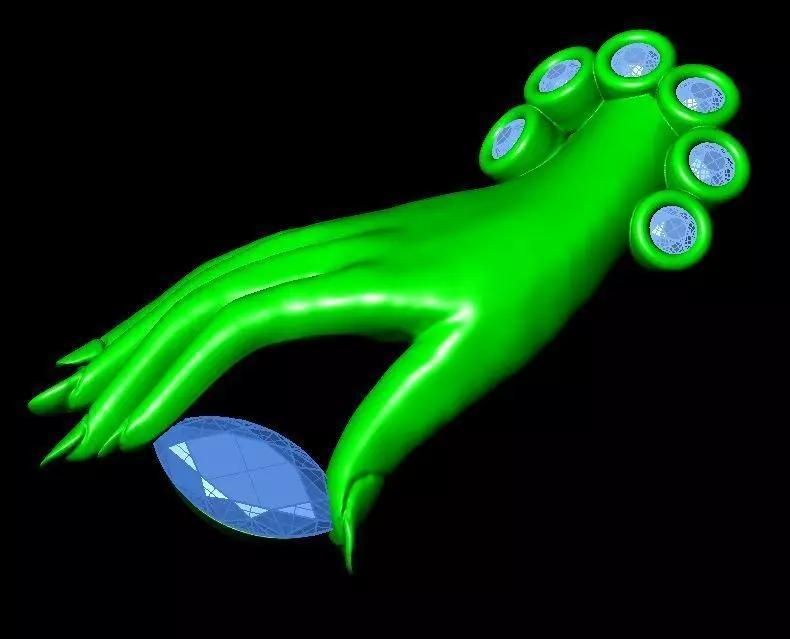 HAND NECKLACE PENDANT  IN GOLD WT DIAMOND