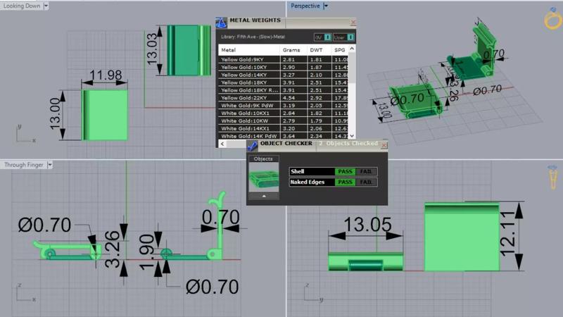 Classic STL 3DM gold two-tone box lock model gl0028