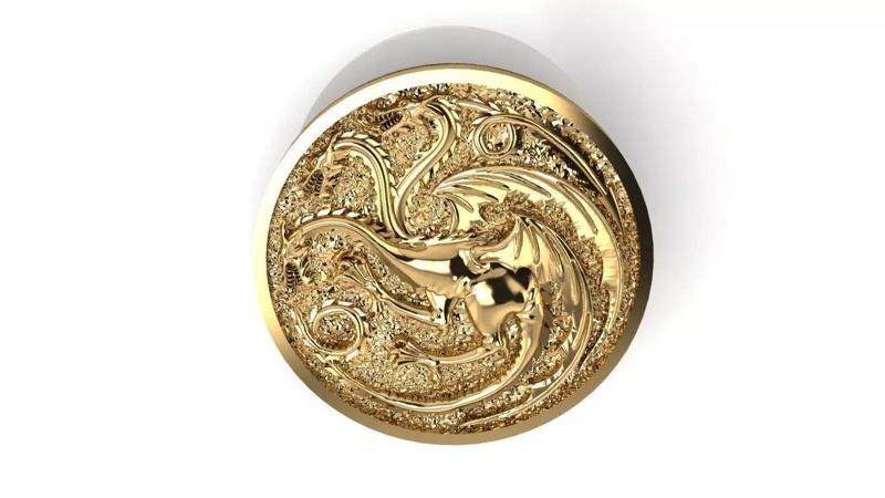 Epic Dragon Medallion Relief