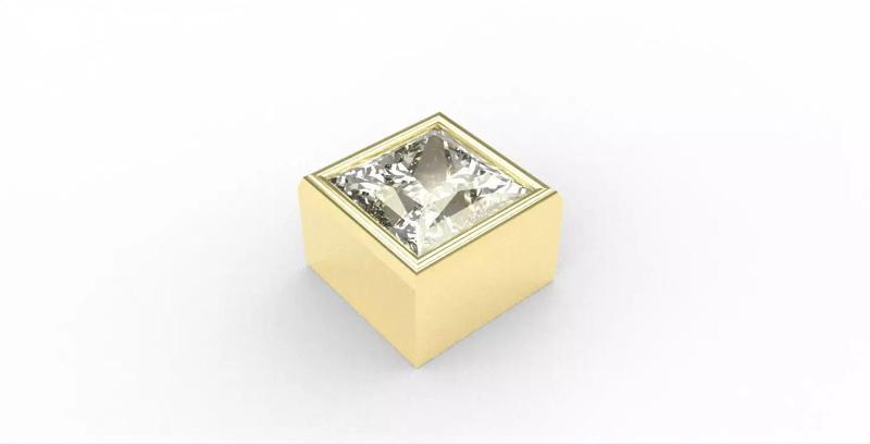 Ready-made Princesscut Stone Setting Goldsmith Semi-finished
