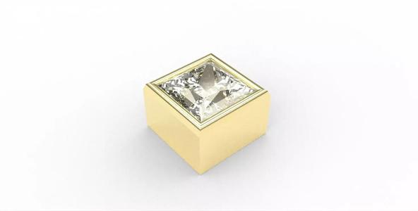 Ready-made Princesscut Stone Setting Goldsmith Semi-finished