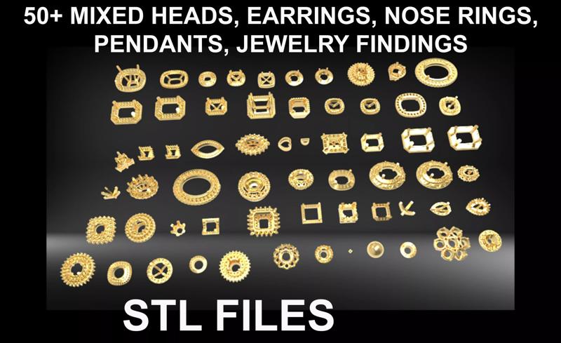 Various Heads Findings Earrings nose rings different styles