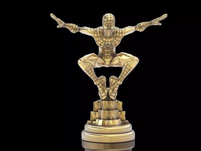 Spiderman statue printable 3d model