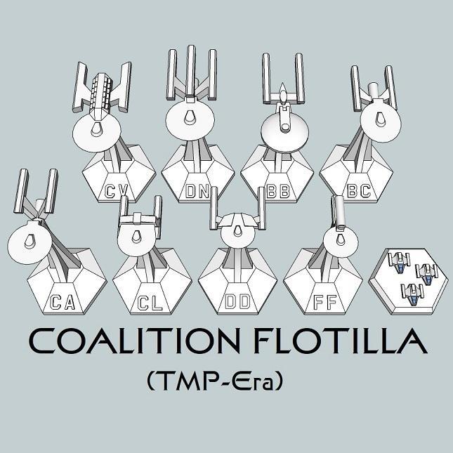 MicroFleet TMP-Era Coalition Flotilla Starship Pack