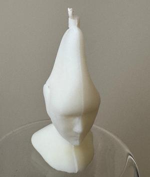 Candle wax mold head