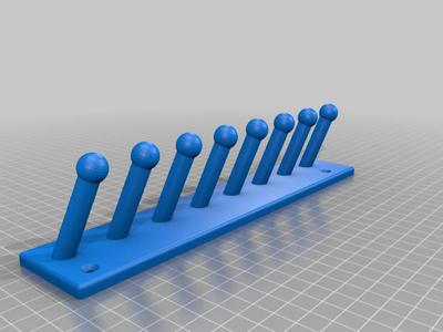 Tie Rack with angled hooks