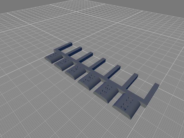 19-20mm 0.2mm increment tester