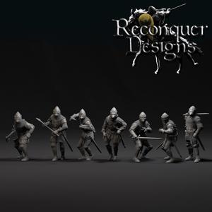 Dismounted late 14th Century men at arms