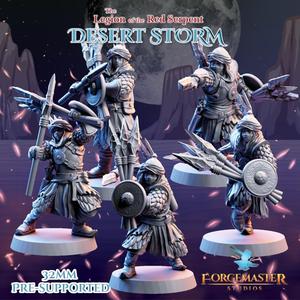 Desert Spear Warriors - Desert Shadow Spear Poses