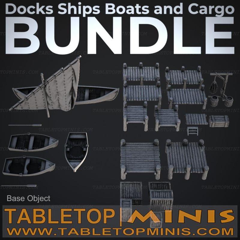 Docks Ships Boats and Cargo Bundle