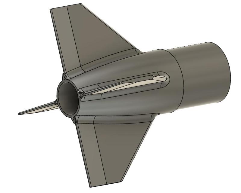 Rocket Fin Can for 3 inch tube