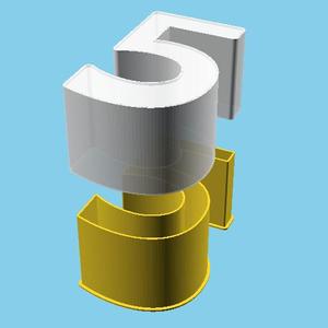 DIGIT FIVE, nestable box (v1)