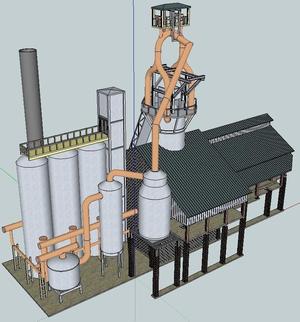 HO Scale Blast Furnace Steel Mill