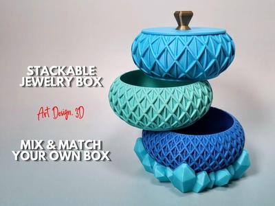 Stackable Jewelry Box - X-Art Crystal Base