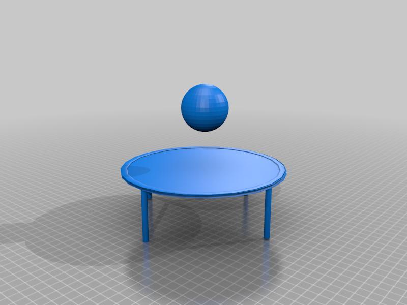 Trampoline with a Big Ball