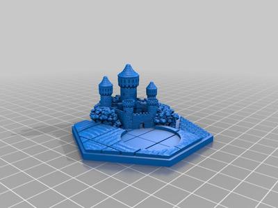 Grain tile for Settlers of Catan, Castle