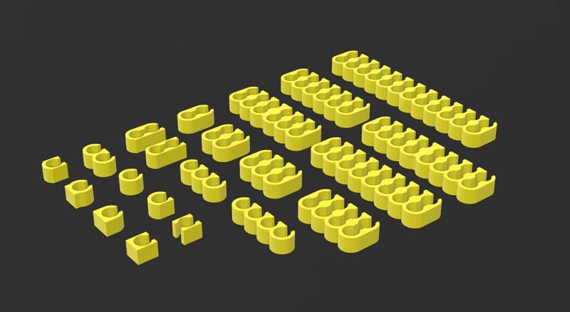 Cable Comb for 4mm PC Power Supply Cables - Parametric