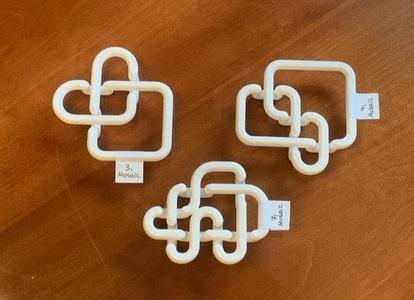 Mosaic knots: 3_1, 4_1 and 7_1