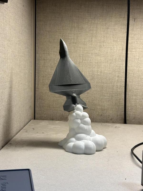 JET TAKEOFF SMOKE CLOUD DESK MODEL 2 PIECES 