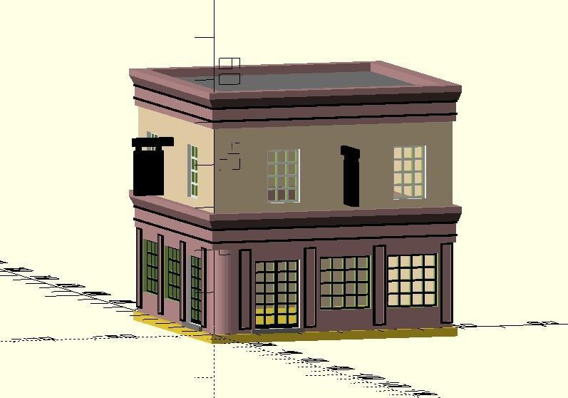 n scale small town street