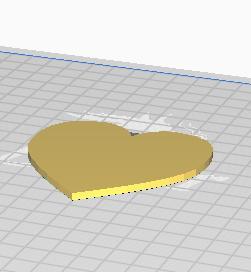 Heart table mat